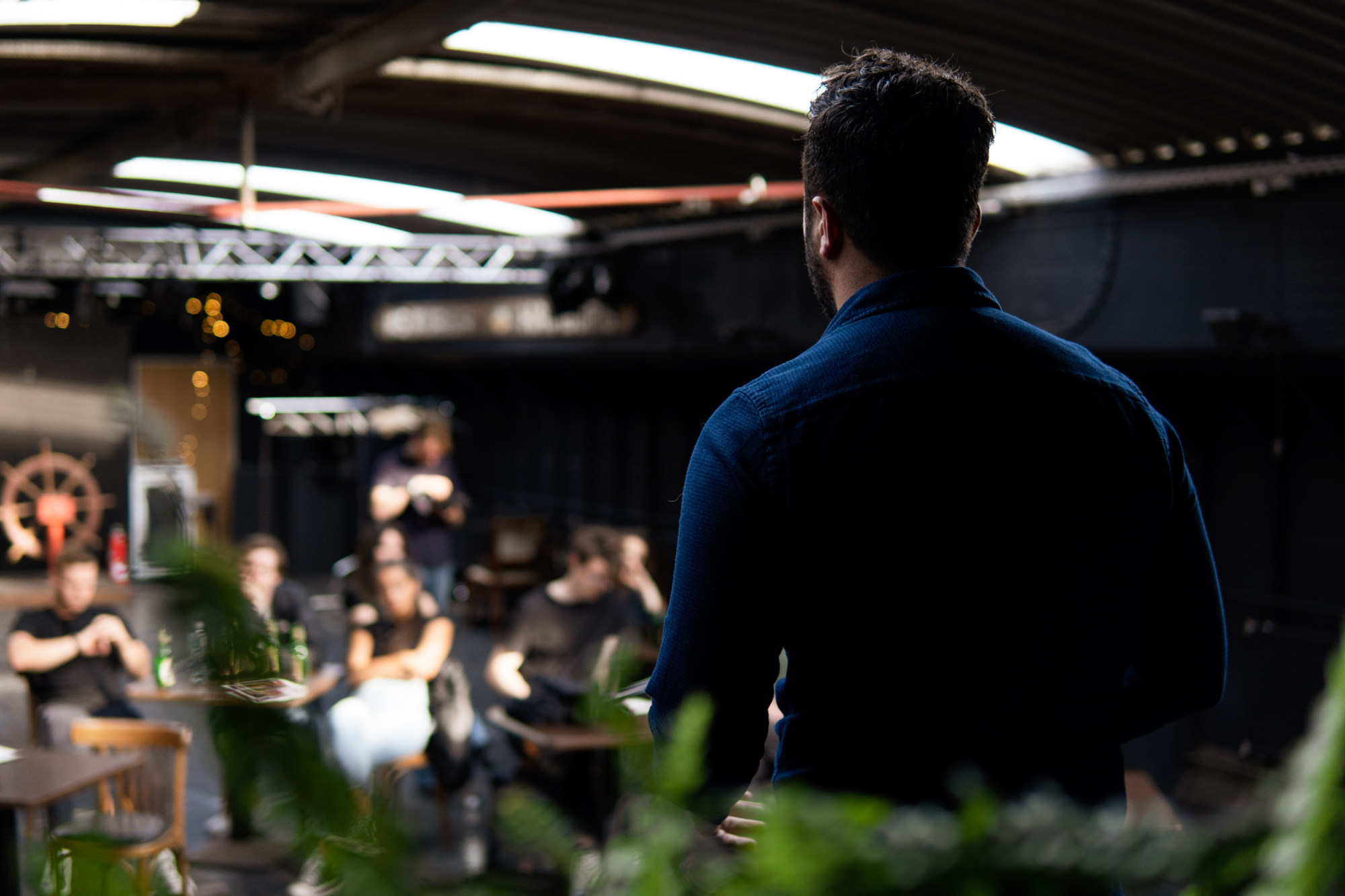 Kadir Keles giving public speech